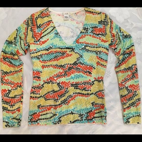 Vintage Cache V-Neck Summer Sweater - Picture 5 of 5